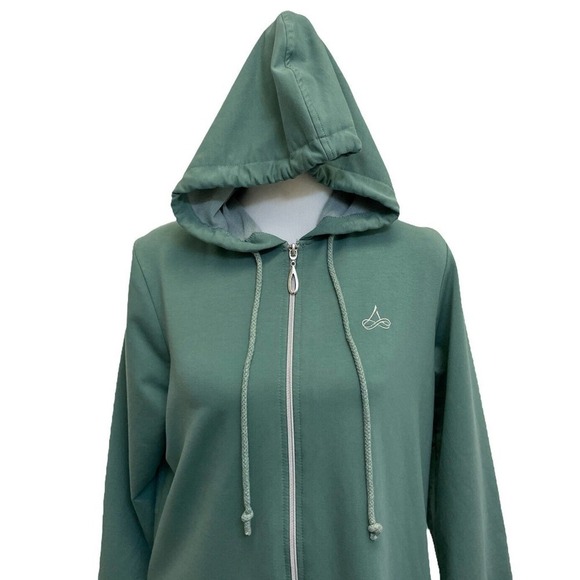 Allday Charm Green Hooded Full Zip Track Suit Jacket Sweater - Picture 3 of 11